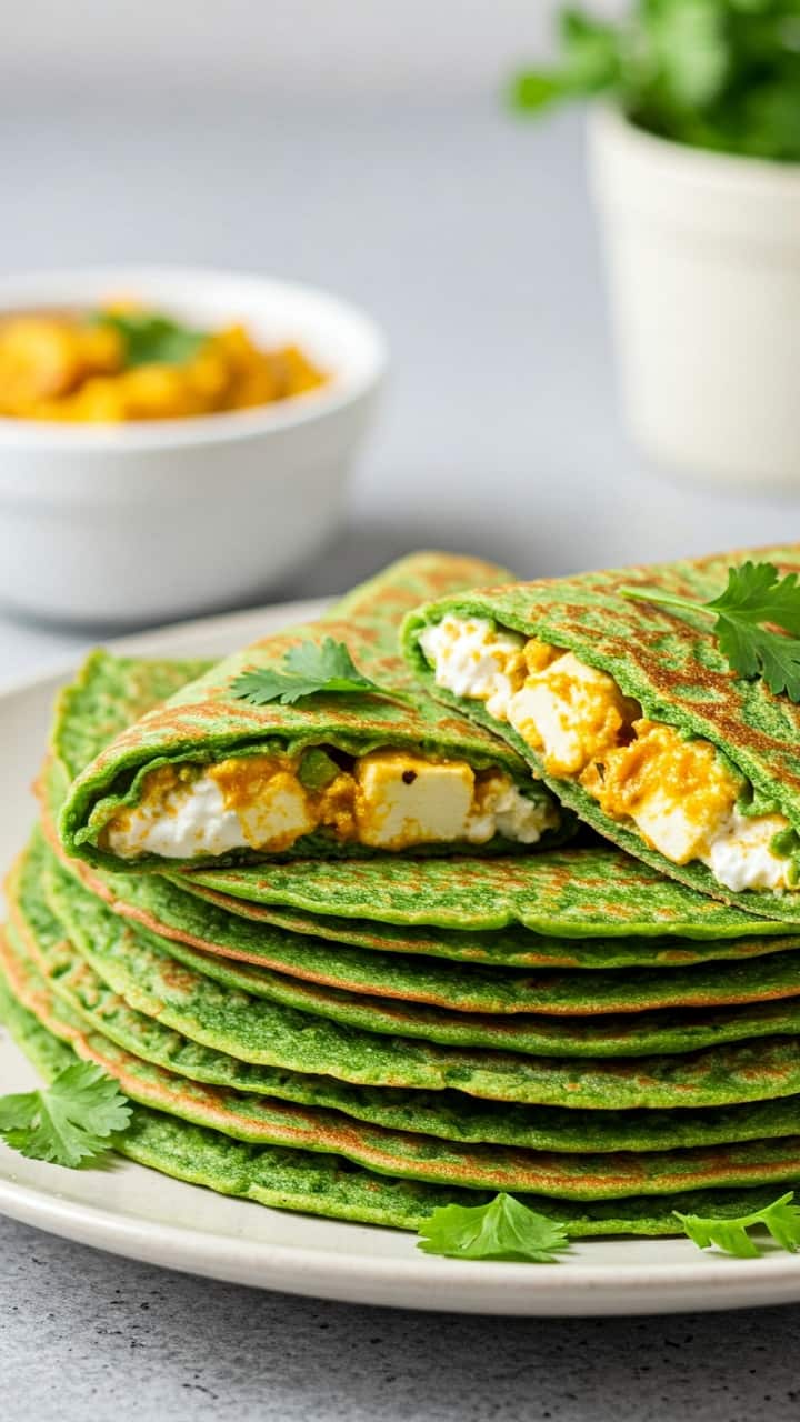7 Steps To Perfect Veggie Spinach Paneer Crepes At Home