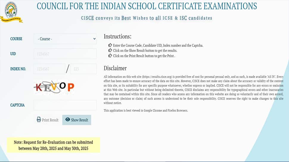 Isc Report Card ICSE, ISC Re-Checking Result 2025 Released At cisce.org- Check Direct ...