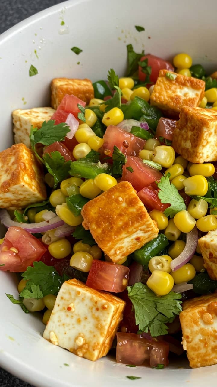 Healthy Paneer And Corn Salad - Ready In Just 7 Steps