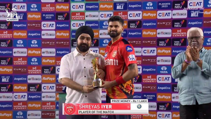 8. Shreyas Joins Elite Club of Captains with Playoff M.O.M Awards