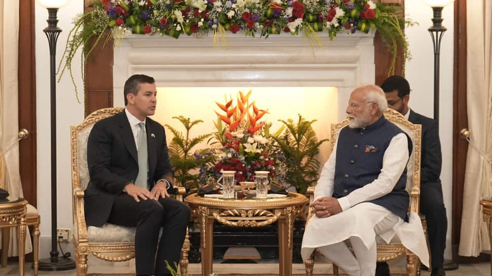 'India, Paraguay Stand Shoulder To Shoulder In Fight Against Terrorism': PM Modi During Bilateral Meet With Paraguay Prez 'India, Paraguay Stand Shoulder To Shoulder In Fight Against Terrorism': PM Modi During Bilateral Meet With Paraguay Prez