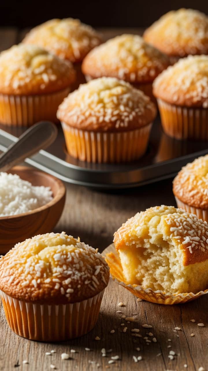 Home Baked Coconut Muffins In Just 8 Steps