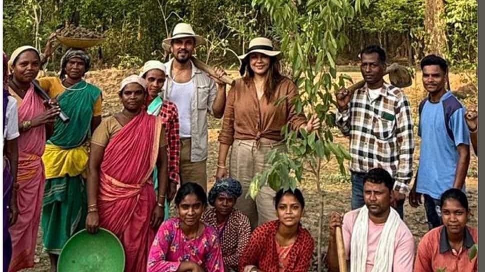 World Environment Day 2025: Randeep Hooda, Wife Lin Laishram Planting Over 500 Trees Near Kanha National Park