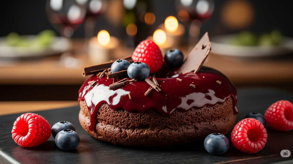 Red Wine Glazed Donut