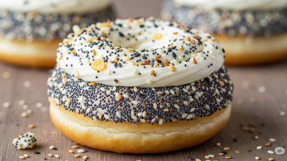 Cream Cheese Everything Bagel Donut