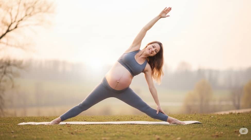 7. Trikonasana (Triangle Pose):