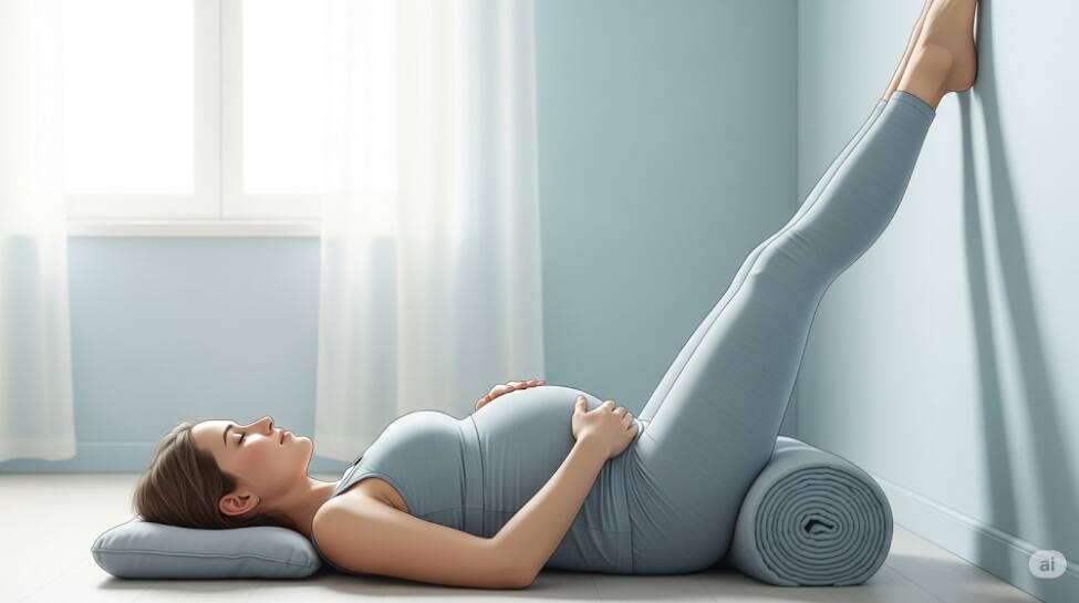 4. Viparita Karani (Legs Up the Wall Pose):