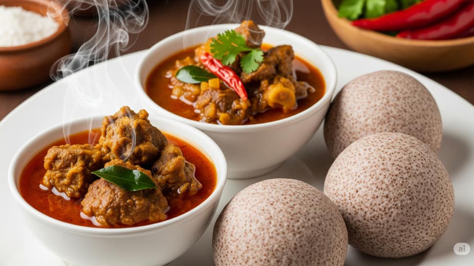 Ragi Mudde with Sambar / Curry