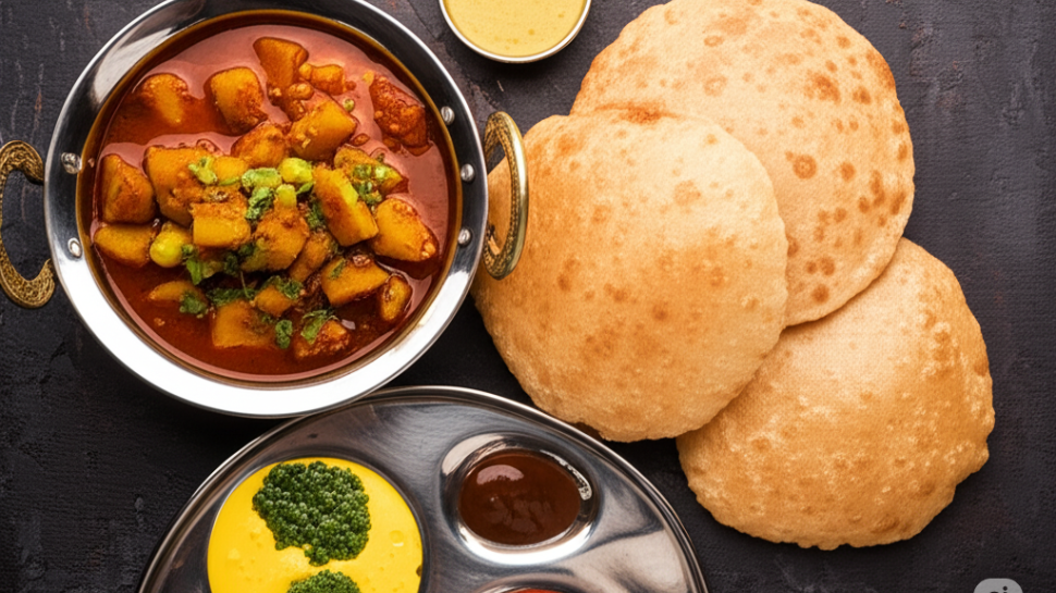 Bedmi Puri with Aloo Sabzi