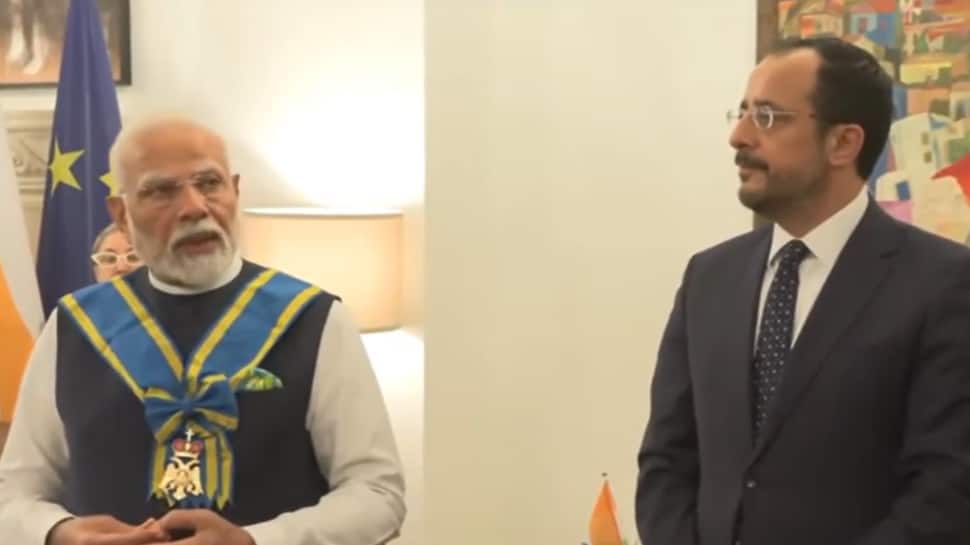 PM Modi Awarded Highest Civilian Honour Of Cyprus PM Modi Awarded Highest Civilian Honour Of Cyprus