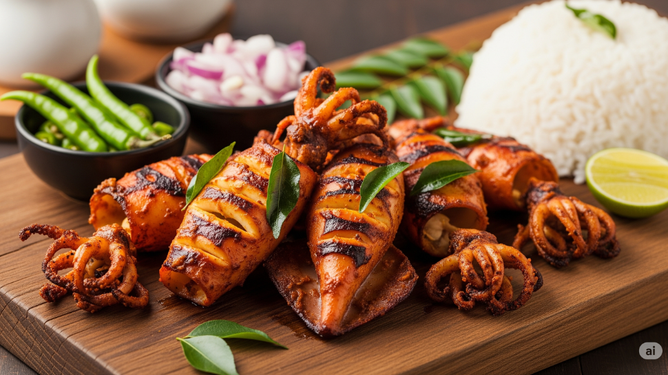 Koonthal Varattiyathu (Squid Roast)