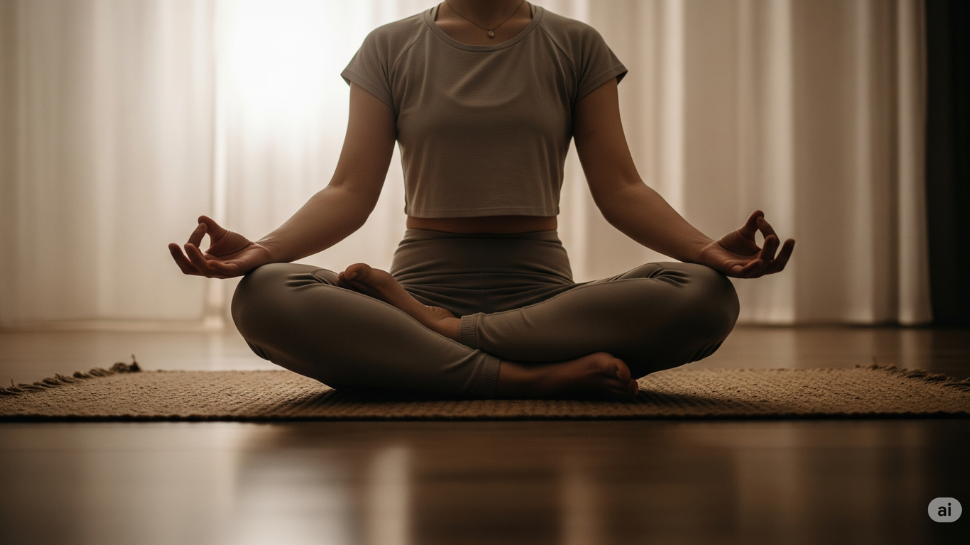 Padmasana (Lotus Pose) with Gyan Mudra