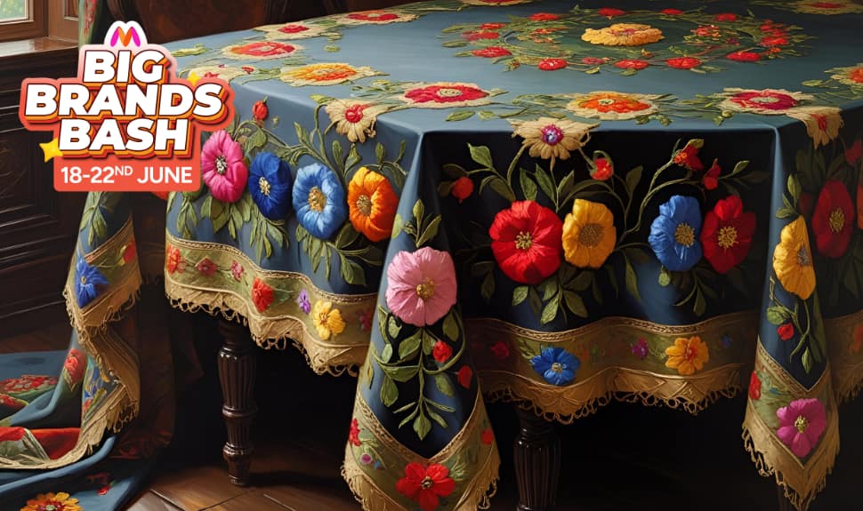 Shop Premium Table Covers at Myntra’s Big Brands Bash (18–22 June 2025) Shop Premium Table Covers at Myntra’s Big Brands Bash (18–22 June 2025)