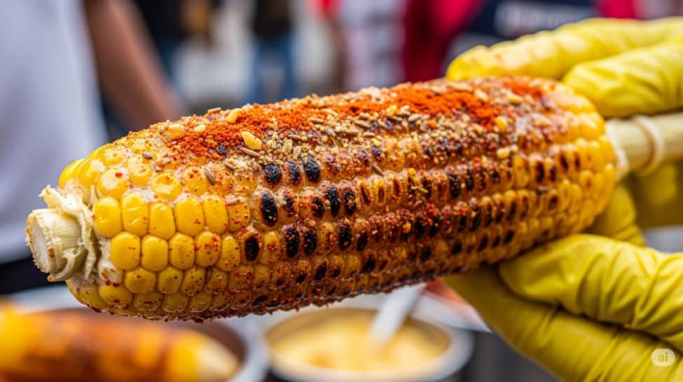 2. Grilled Corn (Bhutta):