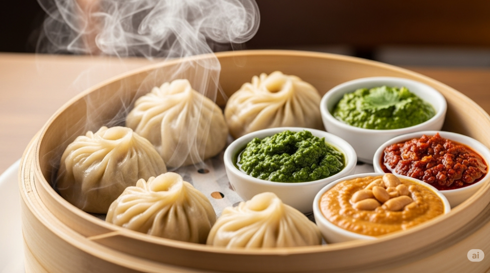 1. Steamed Momos: