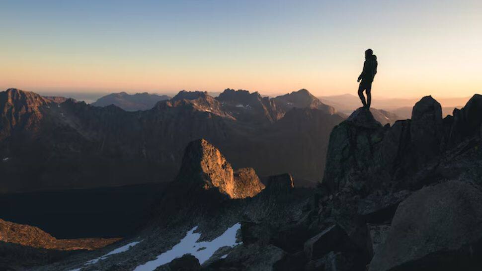 Trekking to a Majestic Mountain Peak