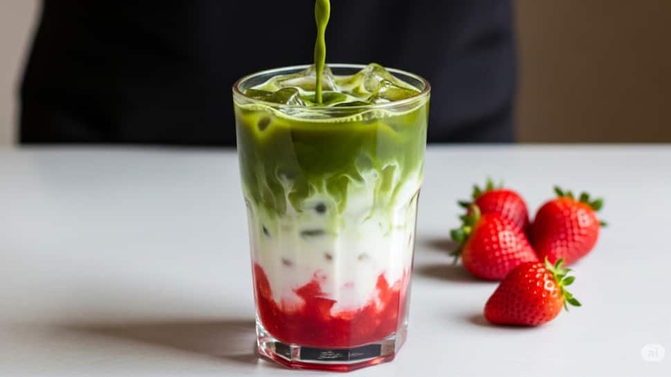 Strawberry Matcha Iced Latte