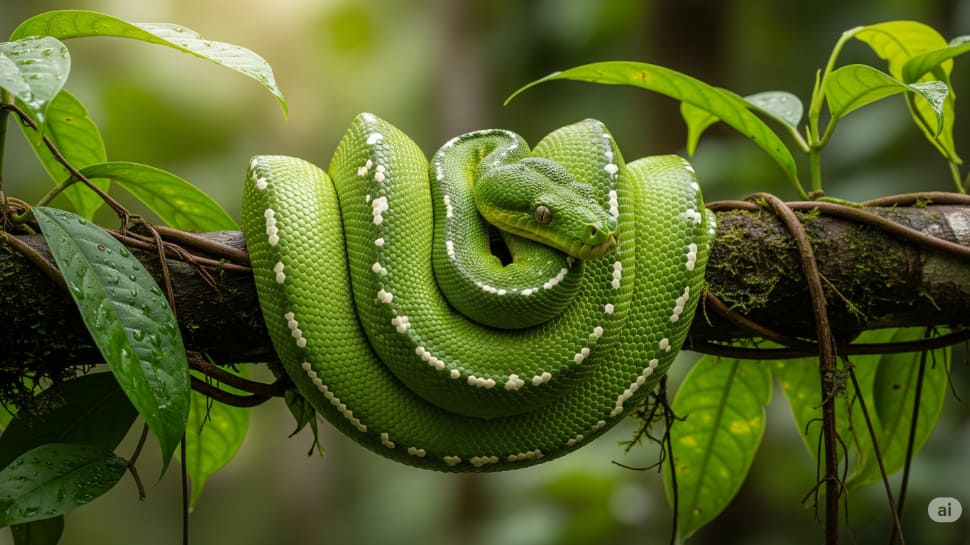 Green Tree Python (Morelia viridis)