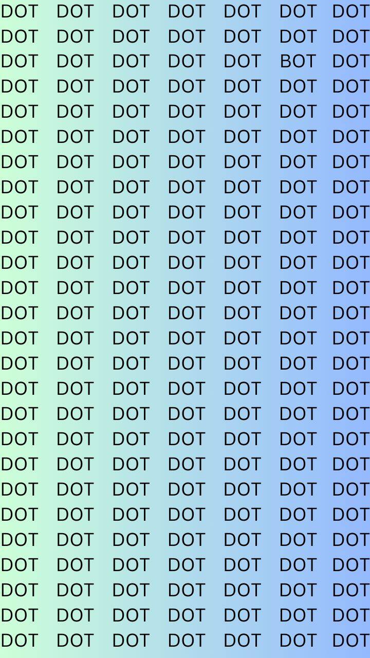 Optical Illusion Challenge: Can You Spot The Word 'BOT' Within 7 Seconds?