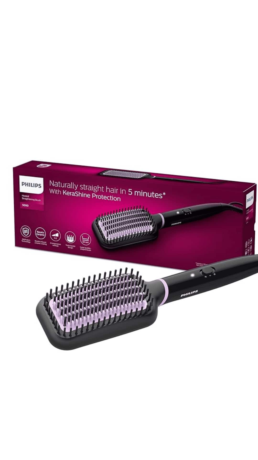 philips hair straighteners brush