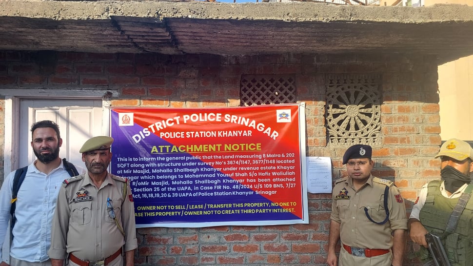Aiming To Destroy Terror Ecosystem, Srinagar Police Attaches Property Worth Rs. 1.5 Crores Under UAPA