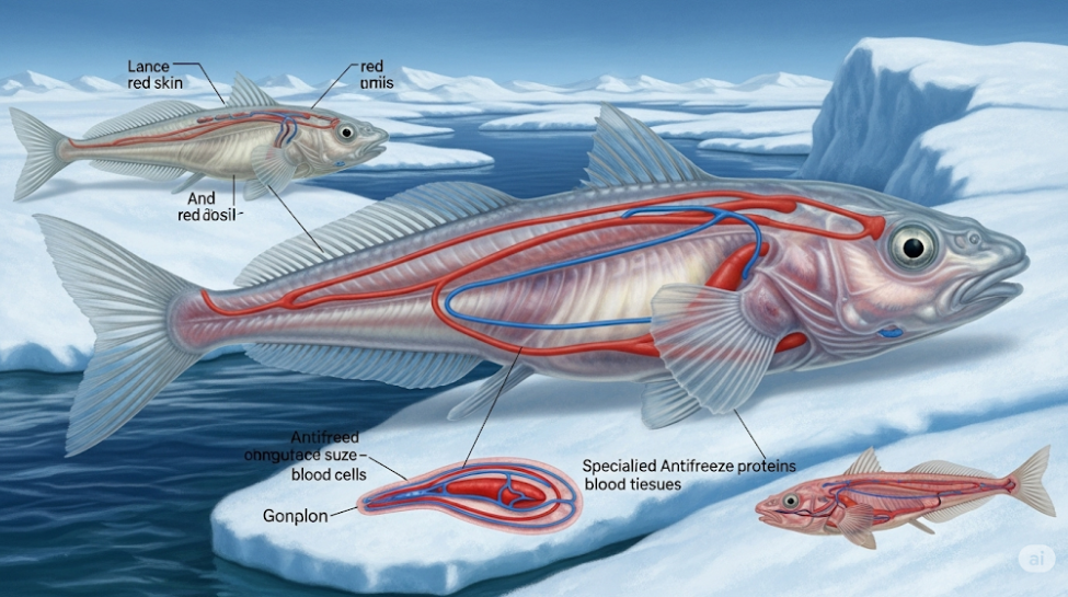 Antarctic Icefish (Certain Species, e.g., Chionodraco)