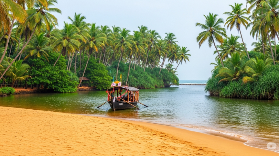 Poovar, Kerala (Where River Meets the Sea)