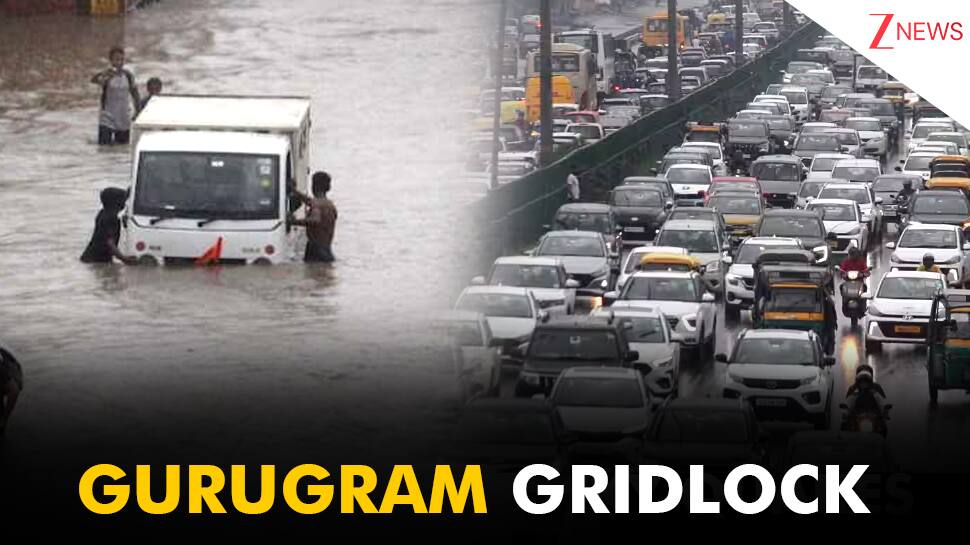 Gurugram Gridlock: Overnight Rains Trigger Massive Waterlogging, Crippling Morning Commute | VIDEO