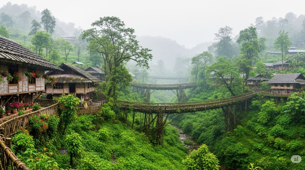 Mawlynnong, Meghalaya: 