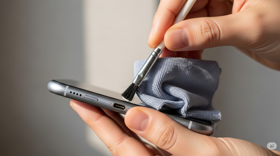 5. Dry and clean charging ports: