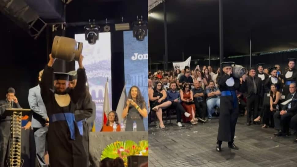 Beyond The Cap & Gown: Engineering Graduate Carries Gas Cylinder At Ceremony To Honor Father's 26 Years Of Sacrifice | VIDEO Beyond The Cap & Gown: Engineering Graduate Carries Gas Cylinder At Ceremony To Honor Father's 26 Years Of Sacrifice | VIDEO