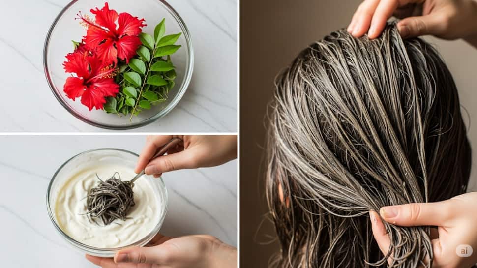 Hibiscus + Curry Leaves Hair Mask
