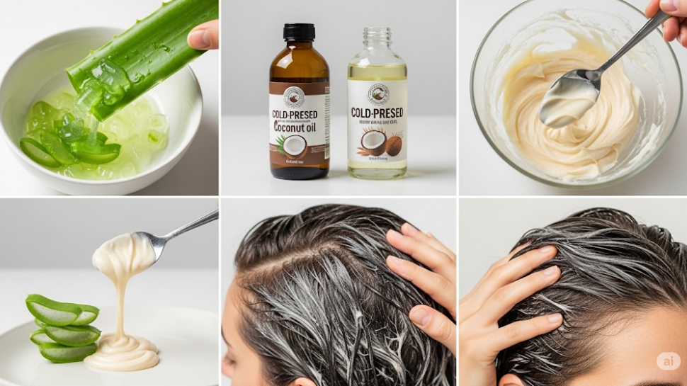 Aloe Vera + Coconut Oil Hair Pack