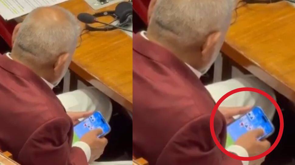 Watch: Maharashtra Minister Caught Playing `Rummy` During Assembly, He Reacts