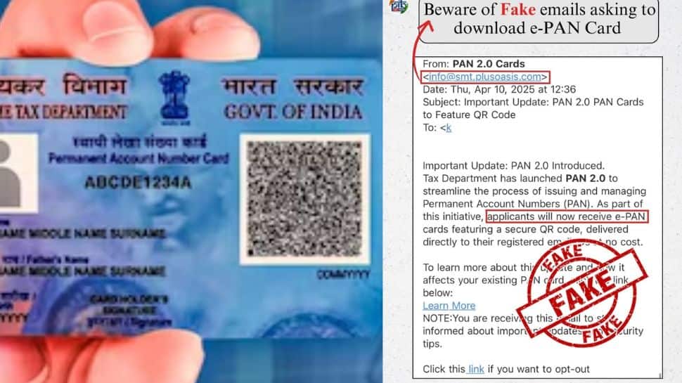 Beware! Fraudulent ‘PAN 2.0’ Emails Circulating—Govt Issues Warning
