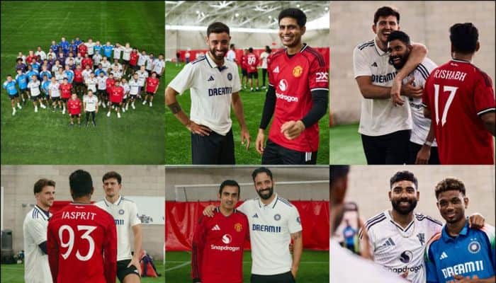 When Team India Met Manchester United: Viral Crossover Photos Break The Internet Ahead Of 4th Test When Team India Met Manchester United: Viral Crossover Photos Break The Internet Ahead Of 4th Test