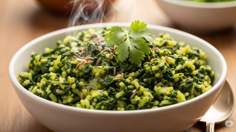 Palak (Spinach) Khichdi: Palak (Spinach) Khichdi: