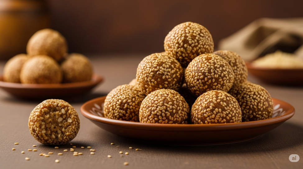 Til Ladoo (Sesame Seed Laddoos):