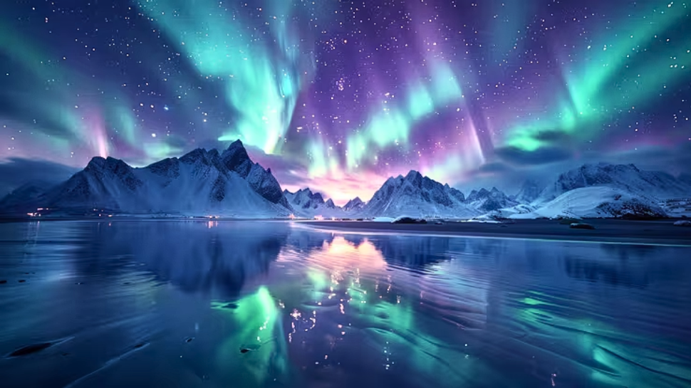 Northern Lights in India, Where to watch Auroras in India, Aurora Borealis Ladakh, Northern Lights H
