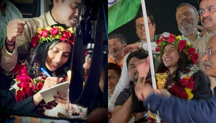 Divya Deshmukh Receives Hero’s Welcome In Nagpur After Historic Chess World Cup 2025 Triumph Divya Deshmukh Receives Hero’s Welcome In Nagpur After Historic Chess World Cup 2025 Triumph