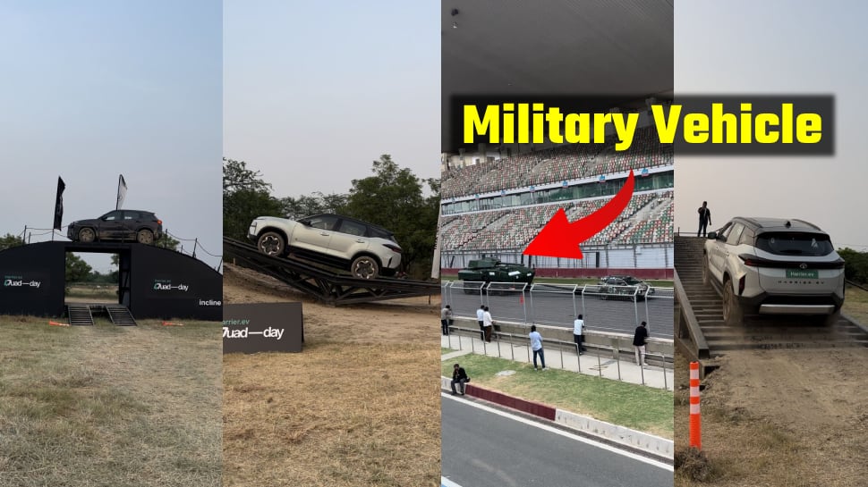 Tata Harrier EV Pulls A Military Vehicle – Quad Day Experience | Auto News  zeenews.india.com