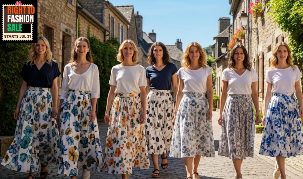 Floral Skirt Grace: Stylish Picks from Myntra Right to Fashion Sale 