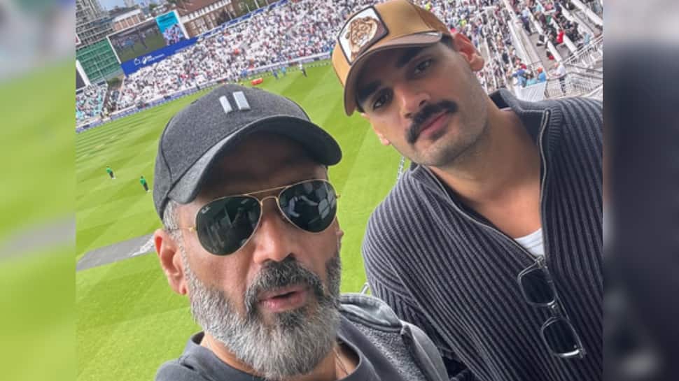 Ahan and Suniel Shetty Celebrate Team India’s Thrilling Win Over England At The Oval