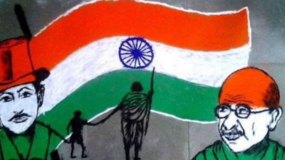Freedom Fighter Portrait Rangoli