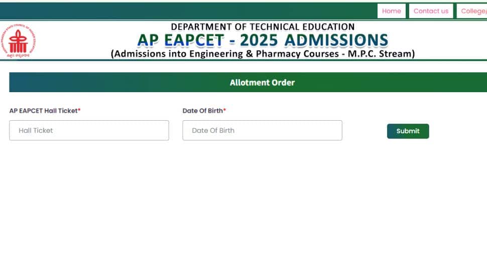 AP EAMCET 2025 Final Allotment Result OUT At eapcet-sche.aptonline.in- Check Direct Link Here AP EAMCET 2025 Final Allotment Result OUT At eapcet-sche.aptonline.in- Check Direct Link Here