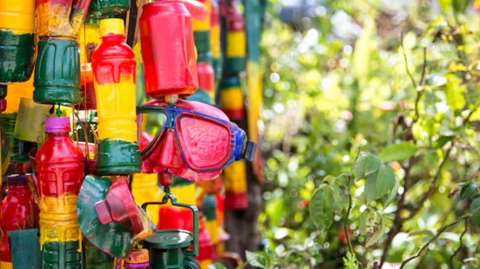 Recycled Bottle Flute Decor