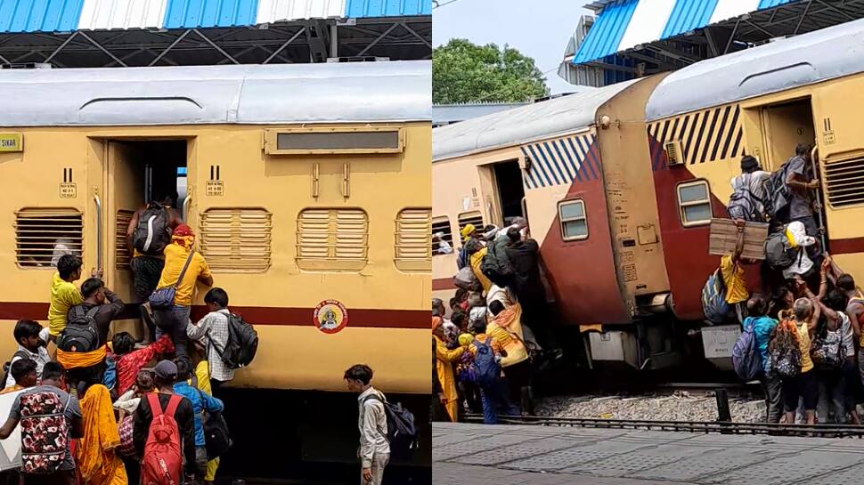Watch: Passengers Dangerously Board Train From Wrong Side; Video Goes Viral, Netizens React