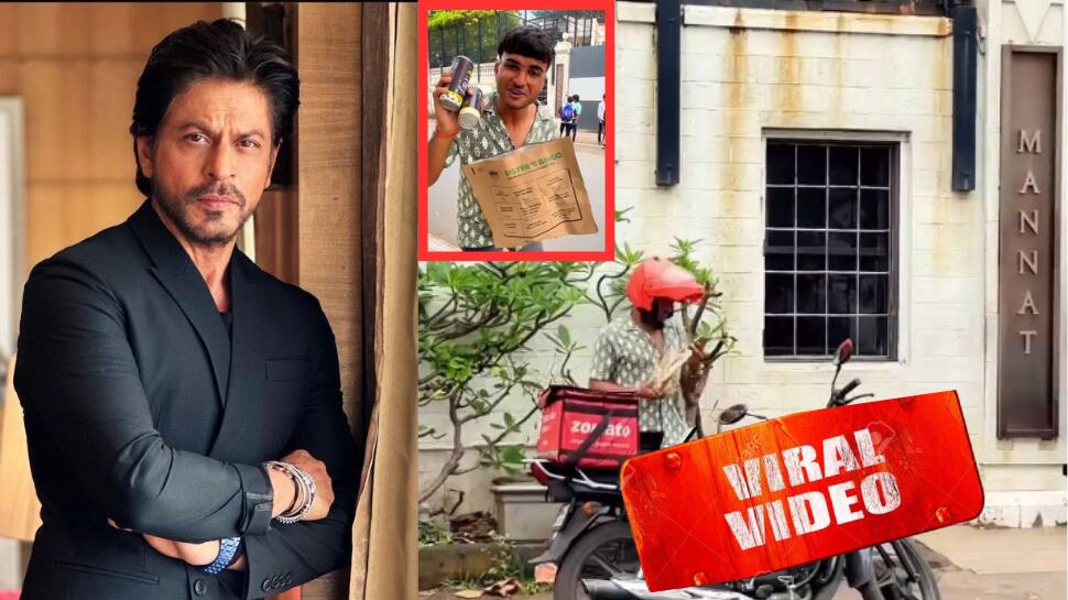 VIRAL VIDEO: Shah Rukh Khan's Fan Tries To Enter Mannat As 'Zomato Delivery Boy', Guard's Reaction Breaks The Internet - WATCH