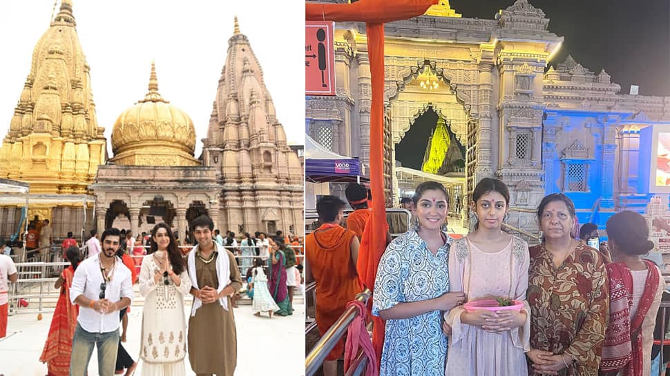Ganga Mai Ki Betiyan TV Show Actors Srishti Jain & Amandeep Sidhu Visit Kashi Vishwanath, Seek Blessings At Divine Jyotirlinga