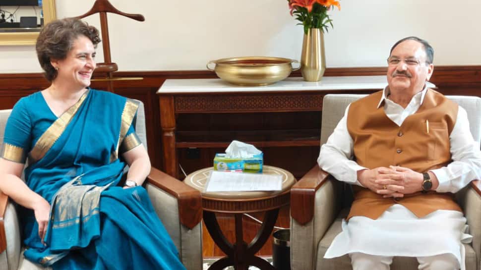 Priyanka Gandhi Meets JP Nadda, Seeks Better Health Facilities In Wayanad